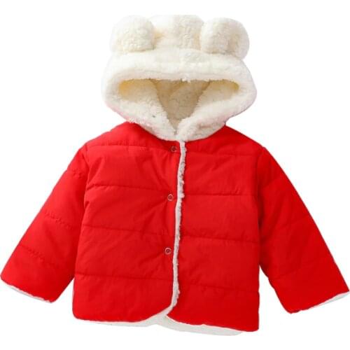 Children Clothing Kids Clothes Boys Girls Winter Warm Hooded Hoodies Coat Thicken Cartoon Bear Coral Velvet Outerwear