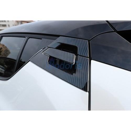 For Toyota C-HR CHR 2016 2017 2018 Carbon Fiber Rear Door Car ABS handle Protective Cover Door Handle Outer Bowls Moulding Trim
