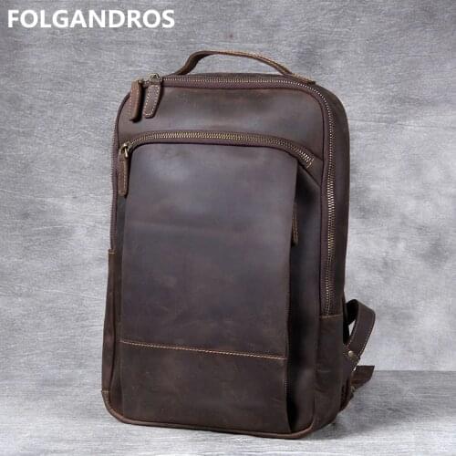 FOLGANDROS Men's Leather Backpacks China