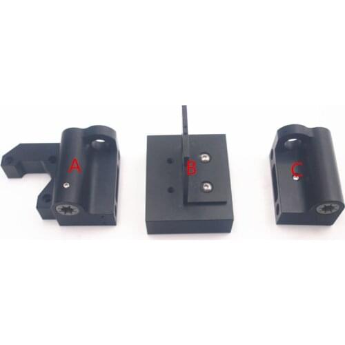 Funssor black color Prusa i3 MK2/MK3 upgrade aluminum X motor/X idler kit metal X axis carriage extruder kit