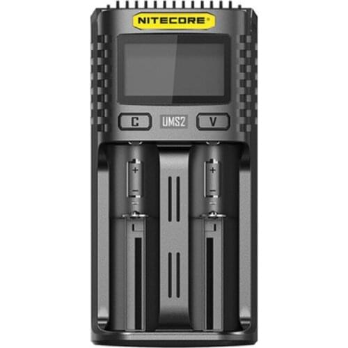 NITECORE UMS2 Intelligent USB Dual-slot Charger 3A Speedy Battery Charger OLED Screen display