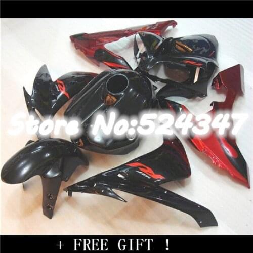 Motorcycle Fairing Kit for YAMAHA YZFR1 04 05 06 YZF R1 2004 2005 2006 YZFR1000 ABS Black Red Fairings set