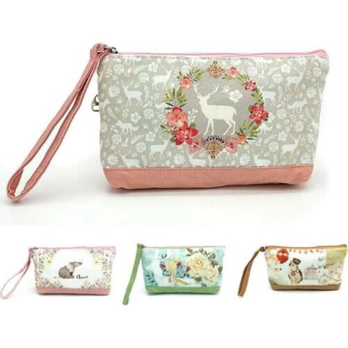 M526 Lady Clutch Bag Exquisite Pattern Rabbit Happy Squirrel A Charming Fawn The Scent Spring Fabric Feels Comfortable