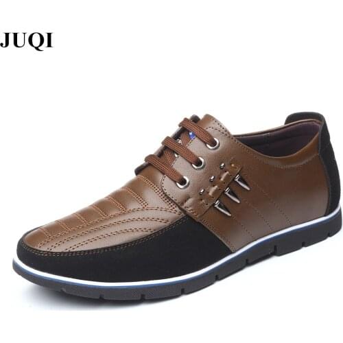 2019 Men Genuine Leather Shoes Classic Casual Lace Up Formal Business Wedding Shoes Male Solid Tenacity Flats Big Size Wholesale