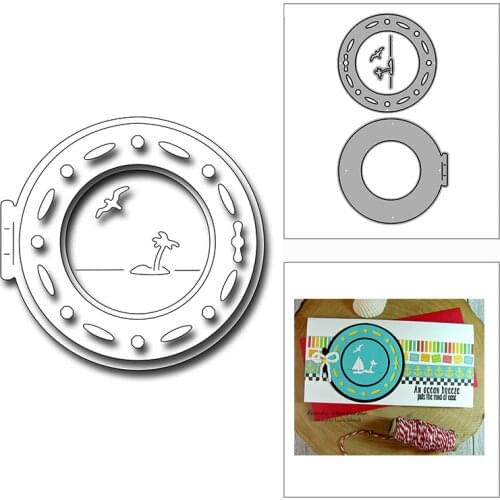 New Porthole Seagull Coconut Tree Craft Embossing Mold 2021 Metal Cutting Dies for DIY Decorative Scrapbooking Album Card Making