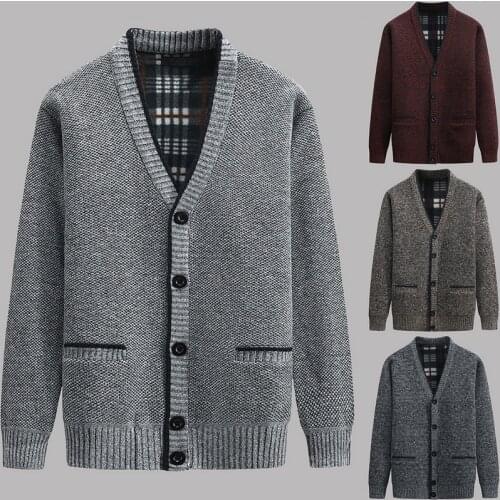 Autumn Cardigan Men Sweaters Thick Warm Knitted Sweater Mens Jackets Coats Male Clothing Casual Knitwear Sweater Jumper