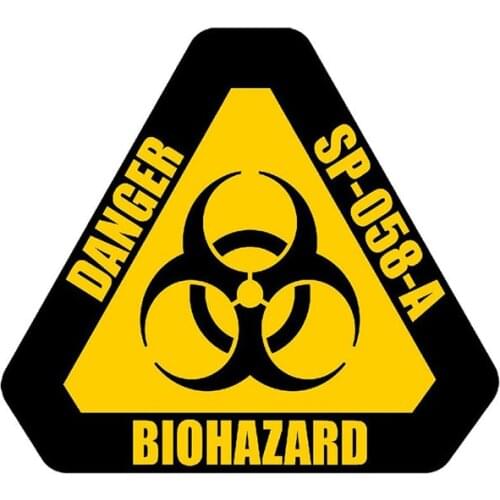 DANGER BIOHAZARD Sign Warning Mark Car Stickers Window Vinyl Wrap Bumper Rear Windshield Motorcycle Helmet Decal Auto Decoration