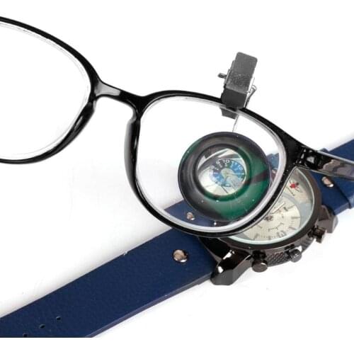 5X/10X/20X Clip-On Eyeglass Magnifier Loupes Magnifying Lens Watchmakers Jewellers Tool Watch Repair Tool