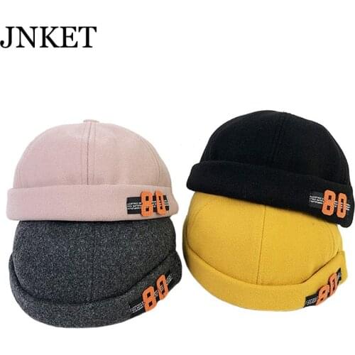 JNKET New Men Women‘s Skullcap Sailor Cap Beanies Hat Brimless Hat Hip Hop Cap Outdoor Sport Cap Winter Hat Pumpkin Hat