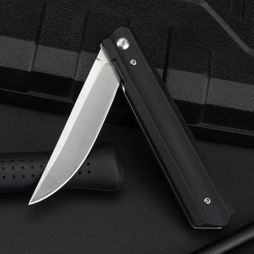 Wooden handle folding knife outdoor D2 knife folding field survival sharp knife high hardness camping knife