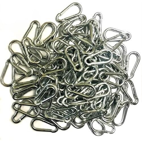 Labor Carabiner Galvanized Swing Strap 8 mm 15 Pcs