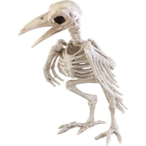 Crow Crow Skeleton Horror Moveable Plastic Party Supplies Prop Toys Halloween Crow Bird Decor Bar Haunted House Lifelike Creepy