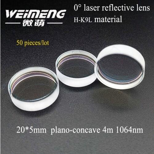 Weimeng 50 pieces 20*5mm circular H-K9L material 0 Degree laser total reverse lens Plano concave 4m with favorable price
