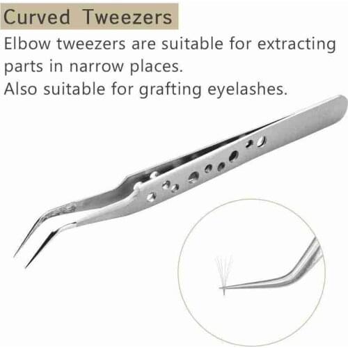 1Pcs Eyelashes Tweezers Steel superhard Tweezers High Precision Anti-static tweezers for Eyelash Extensions Wholesale