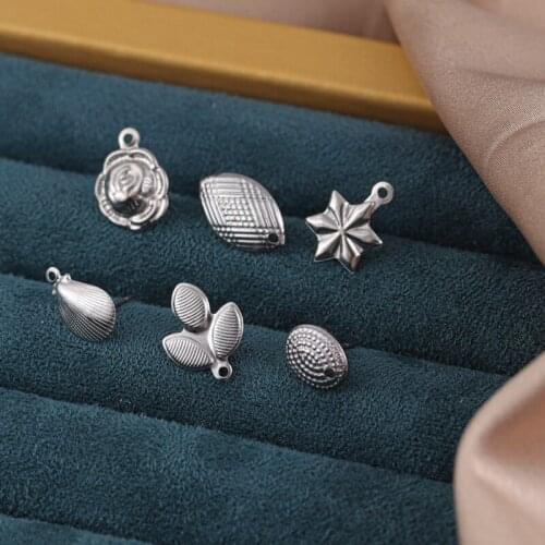 10pcs/lot Flower Star Pea Stainless Steel Earring Hook Earring Posts Earring Back Findings For DIY Earrings Women Jewelry Making