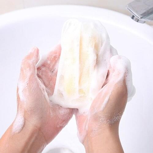 50Pcs Double Layer Exfoliating Mesh Soap Saver Pouch Bubble Foam Net Handmade Soap Mesh Bag Body Facial Cleaning Tool