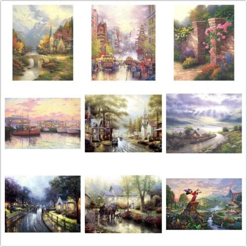 Diamond Painting 5D DIY Diamond Embroidered Landscape Series Patterns Cross Stitch Round Diamond Mosaic home decor WG1681