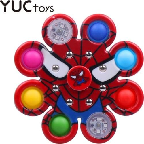 Anime Fidget Toys Bubble Funny Toys for Kids Children Antistress Random One Hand Fidget Spinner Relief Stress Character Push