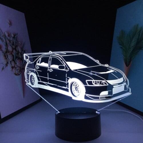 Car Series 3D Lamp Acrylic Panel Visual Illusion 7 Color Changes With Remote Control Valentines Day Birthday Gifts Night Light