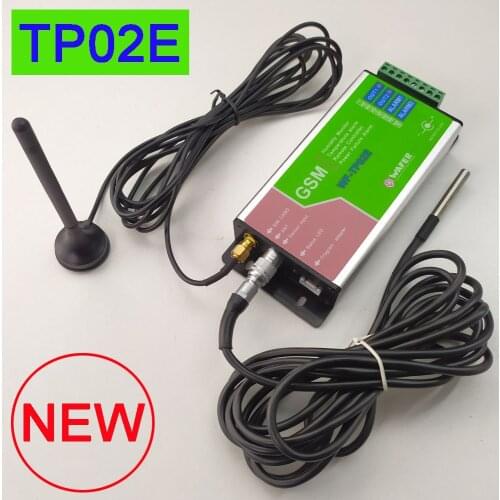 Free shipping TP02E GSM Temperature alarm data logger with Email report and two relay output two alarm input compatible TP02B