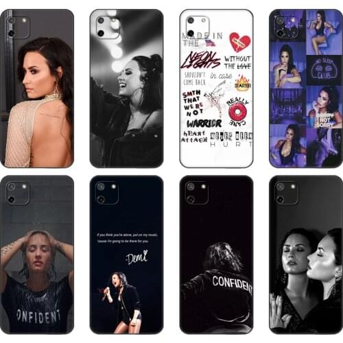 Black tpu Case For OPPO Realme C11 C20 C21 Case Back Cover Bumper Demi Lovato