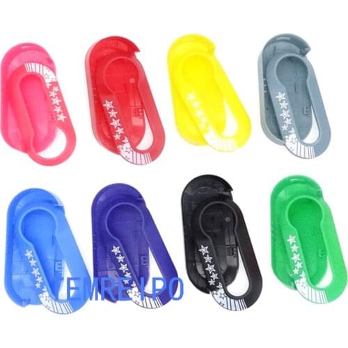 Colorful Remote Key Replacement COMBO Shell fit for Fiat 500 Brava Panda Punt Case Shell Cover Blank Fob Silicone