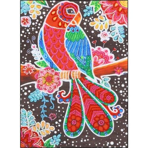 DIY5D Parrot Diamond Painting Alien Animal Sticker Rhinestone Handmade Rhinestone Embroidery Cross Stitch Mosaic Home Pattern
