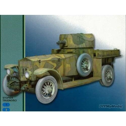 DIYMyModeI UK Rolls-Royce Patterm Mk I 1920 Armored car DIY Handcraft Paper Model KIT Handmade Toy Puzzles Gift Movie props