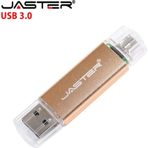New JASTER OTG USB Flash Drive High Speed Pen Drive 128GB 64GB 2 in 1 Micro Usb Stick 3.0 32GB 16GB 8GB Flash Drive Pendrive