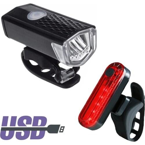 USB Rechargeable Bike Light Rainproof MTB Bicycle Front Back Rear Taillight Outdoor Bicycle Accessories