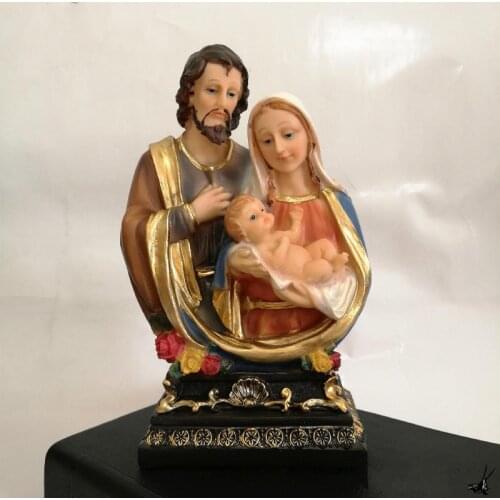 Jesus, Mary, Holy Family manger ornaments family statue of Christ Catholic