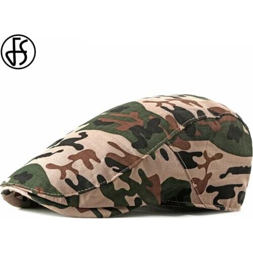 FS Summer Fashion Peak Blinders Camouflage Flat Cap Men Women Pink Khaki Breathable Beret Hat Newsboy Berret Femme Gorras