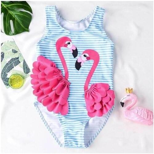 2020 Baby Girl Bikini Set Swimwear One piece Striped Ruffles Swimming Swimsuit Costume Bathing Suit