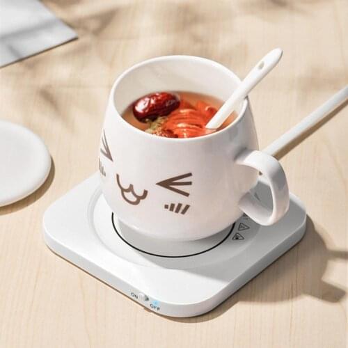 USB Heated Pad Coffee Mug Warmer Heat Beverage Mug Mat Keep Drink Warm Heater Mugs Coaster Plate For Office Desk Use