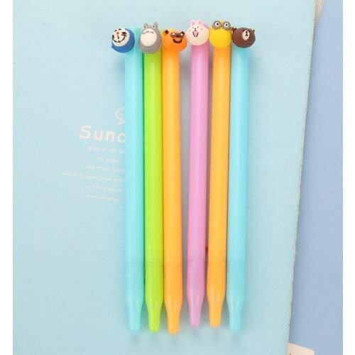 L5 Korean super adorable cartoon creative press corps 0.5mm carbon black neutral pen stationery Stationery office supplies for