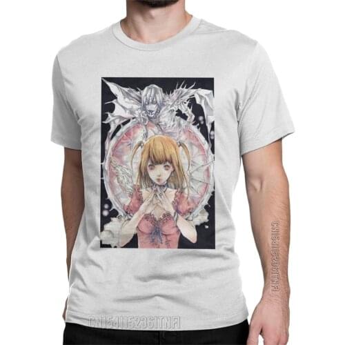 Men Darkest Misa Death Note T Shirt Pure Cotton Tops Funny Classic Short Sleeve Crew Neck Tees 2XL 3XL T-Shirts
