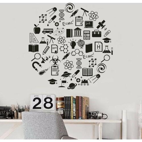 Science Wall Decal School Education laboratory Reading Room Interior Decor Door Window Vinyl Stickers Motivational Mural Q790