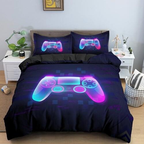 New Gamepad Bedding Set Queen Size Duvet Cover Creative Black Comforter Bed Cover Set Housse De Couette Bedclothes 2/3pcs