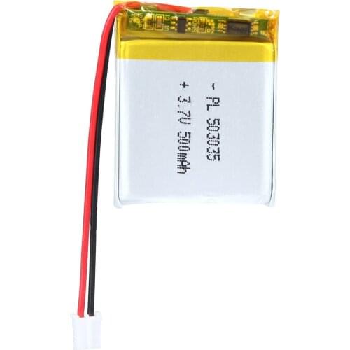 YDL 3.7V 500mAh 503035 Rechargeable Lipo battery with JST Connector