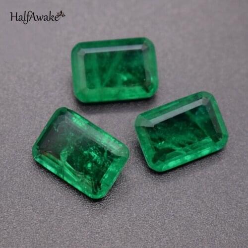 Emerald Princess Square Ring Pendant European And American Emerald Loose Stone Charm Jewelry Making Women Jewelry Mens Charms