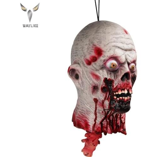 WAYLIKE Halloween Scary Props Ghost Broken Head Decoration Head For Halloween Haunted House Party Decoration Prop