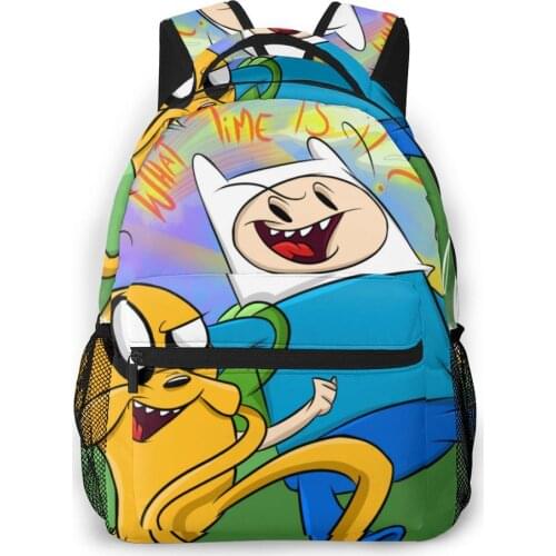 Finn (Adventure Time) Backpack for Girls Boys Travel RucksackBackpacks for Teenage school bag