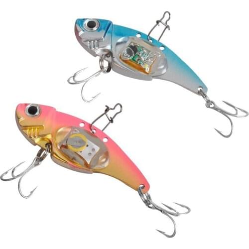 LED Fish Lures Bait Light TOPIND Outdoor Mini Deepwater Fish Shape Led Flashing Lamp Light Fishing Tackle Lure Bait Sharp Treble