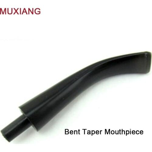 MUXIANG Tobacco Pipe Tail DIY Pipe Mouthpiece Briar Wood Ebony Smoking Pipe Bent Taper 3-7.2mm Tenon Mouthpiece be0017