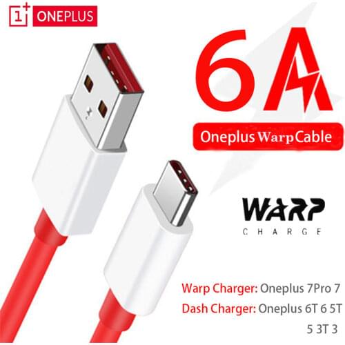Oneplus 7 pro 7 Original Warp Quick Charger cable 6A Dash Fast USB Type-C data cable for One plus 6T 6 5T 5 Smart phone
