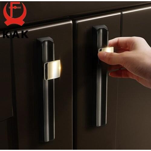 KAK Gold Kitchen Handle Black Cabinet Knobs and Handles Cupboard Door Pulls Bedroom Door Long Furniture Handle Hardware 1000mm