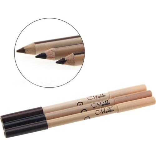 1PC Double-headed Black Eyeliner Pen And Concealer Pen Easy To Color Lasting Eyebrow Pencil Professional Or Home Use Maakeup