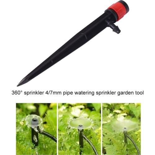 10pcs 360 Degrees Drippers Watering Sprinkler Nozzle for 4/7mm Hose Garden Tools Saving Watering Irrigation Tool Kits
