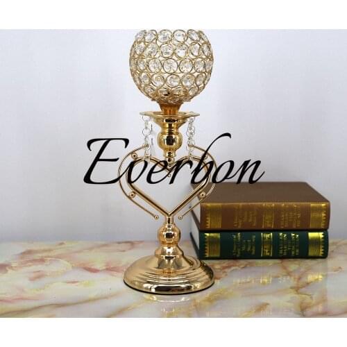 10PCS/LOT Flowers Vases Candle Holders Road Lead Table Centerpiece Metal Gold Stand Pillar Candlestick For Wedding Candelabra