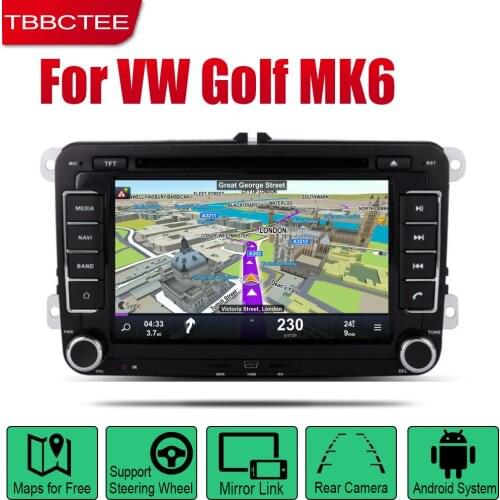 TBBCTEE Android Car Radio Stereo GPS Navigation For Volkswagen VW Golf MK6 2008~2014 Bluetooth wifi 2din Car Radio Stereo